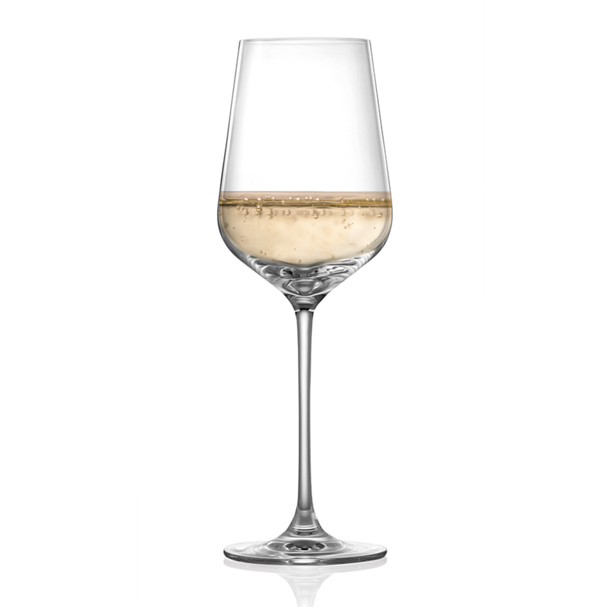 Hip white wine glass set of 6 titanium enriched crystal