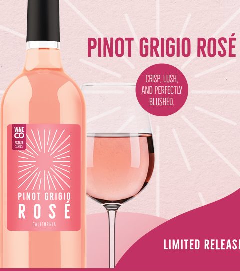 Estate Series Pinot Grigio Rosé limited release crisp lush perfectly blushed