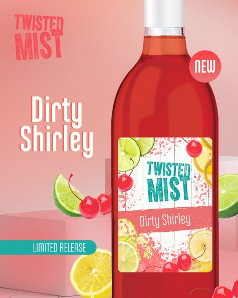 Dirty Shirley Twisted Mist wine kit with cherry and lime flavour profile from Wine Kitz Quispamsis
