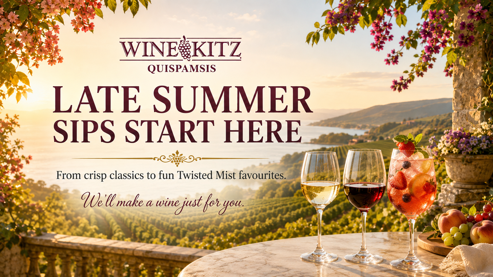 Late summer wine specials at Wine Kitz Quispamsis