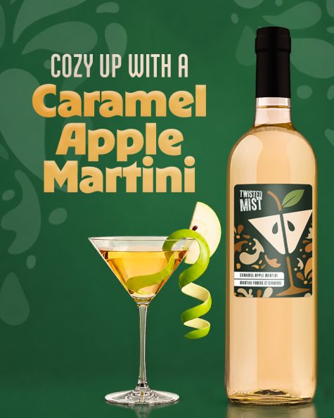 Twisted Mist Caramel Apple Martini wine bottle