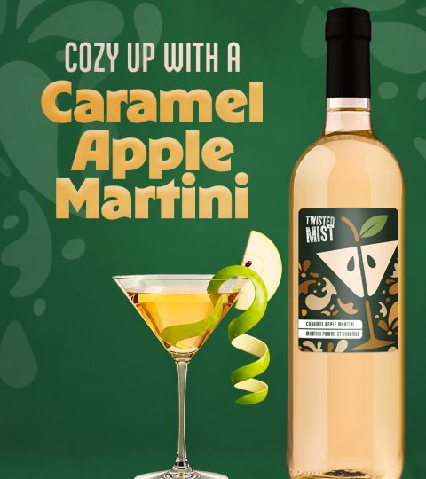 Twisted Mist Caramel Apple Martini wine bottle